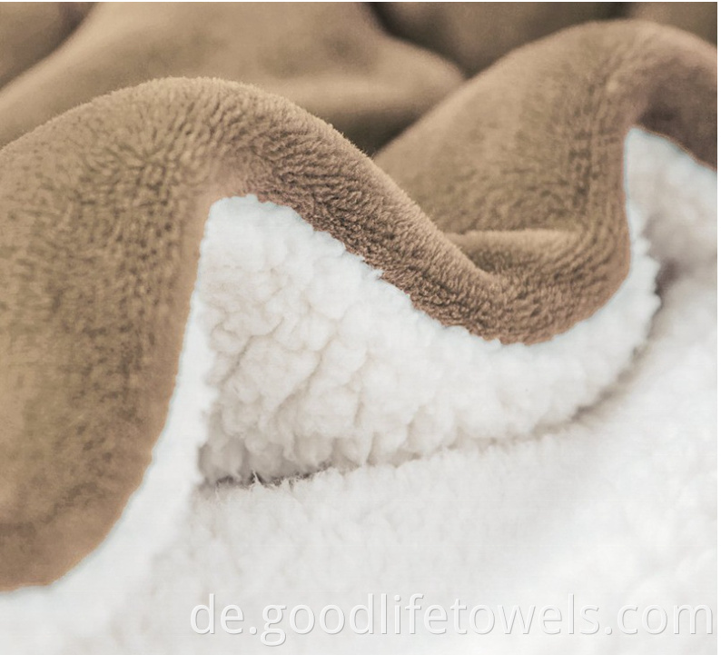 Double Layer Flannel Sherpa Fleece Blanket